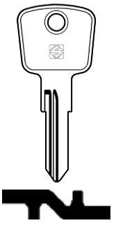 Afbeelding van Silca Autosleutel z/plastic kop staal HU52R