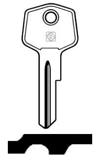 Afbeelding van Silca Autosleutel z/plastic kop staal HU54