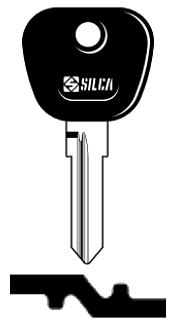 Afbeelding van Silca Autosleutel plastic kop staal HU50AP
