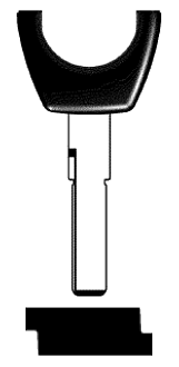 Afbeelding van Silca Transpondersleutel brass HU66CT6