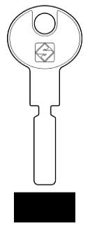 Afbeelding van Silca Autosleutel z/plastic kop brass HU63