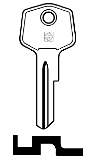 Afbeelding van Silca Autosleutel z/plastic kop staal HU6R