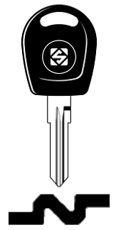 Afbeelding van Silca Transpondersleutel brass HU70T6