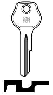 Afbeelding van Silca Autosleutel z/plastic kop staal HU7