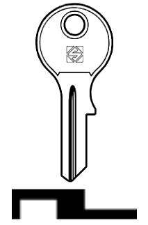 Afbeelding van Silca Autosleutel z/plastic kop staal NE11