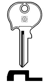 Afbeelding van Silca Autosleutel z/plastic kop staal NE15