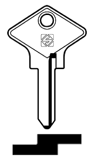 Afbeelding van Silca Autosleutel z/plastic kop staal NE18