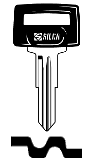 Afbeelding van Silca Autosleutel plastic kop brass NE26P