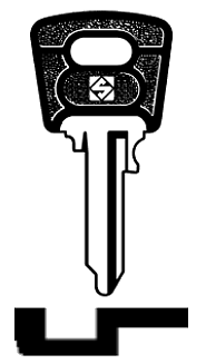 Afbeelding van Silca Autosleutel plastic kop staal NE20P