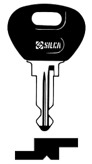 Afbeelding van Silca Autosleutel plastic kop staal NE23BP