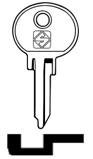 Afbeelding van Silca Autosleutel z/plastic kop staal NE20