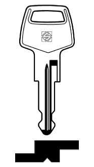 Afbeelding van Silca Autosleutel z/plastic kop staal NE23