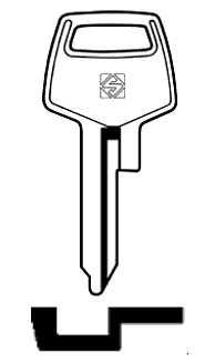 Afbeelding van Silca Autosleutel z/plastic kop staal NE24