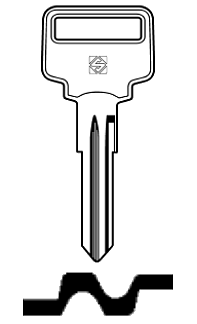 Afbeelding van Silca Autosleutel z/plastic kop staal NE27