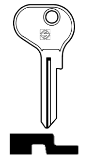 Afbeelding van Silca Autosleutel z/plastic kop staal NE36