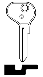 Afbeelding van Silca Autosleutel z/plastic kop staal NE36R