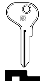 Afbeelding van Silca Autosleutel z/plastic kop staal NE37