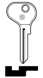 Afbeelding van Silca Autosleutel z/plastic kop staal NE37R