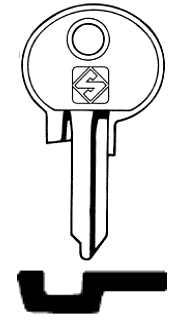 Afbeelding van Silca Autosleutel z/plastic kop staal NE39