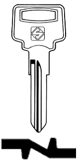 Afbeelding van Silca Autosleutel z/plastic kop staal NE40