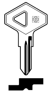 Afbeelding van Silca Autosleutel z/plastic kop staal NE42