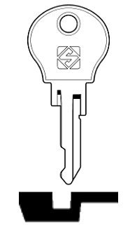 Afbeelding van Silca Autosleutel z/plastic kop staal NE48