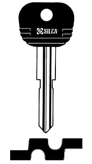 Afbeelding van Silca Autosleutel plastic kop brass NE52DP