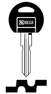 Afbeelding van Silca Autosleutel plastic kop staal NE52AP