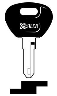 Afbeelding van Silca Autosleutel plastic kop staal NE54BP