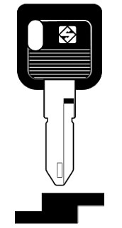 Afbeelding van Silca Autosleutel plastic kop staal NE55P