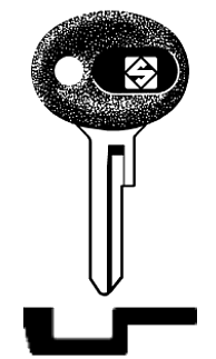 Afbeelding van Silca Autosleutel plastic kop staal NE5P