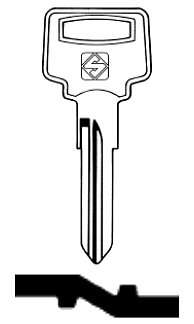 Afbeelding van Silca Autosleutel z/plastic kop staal NE51