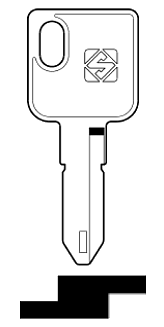 Afbeelding van Silca Autosleutel z/plastic kop staal NE55