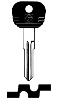 Afbeelding van Silca Autosleutel plastic kop brass NE64DP