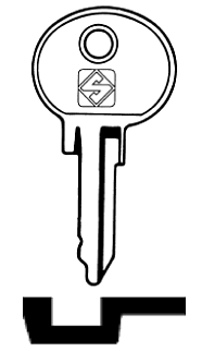 Afbeelding van Silca Autosleutel z/plastic kop staal NE6