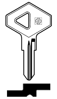 Afbeelding van Silca Autosleutel z/plastic kop staal NE60