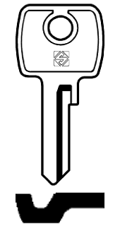 Afbeelding van Silca Autosleutel z/plastic kop staal NE61