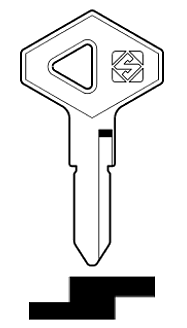 Afbeelding van Silca Autosleutel z/plastic kop staal NE63