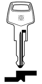 Afbeelding van Silca Autosleutel z/plastic kop staal NE65