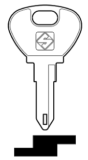 Afbeelding van Silca Autosleutel z/plastic kop staal NE69