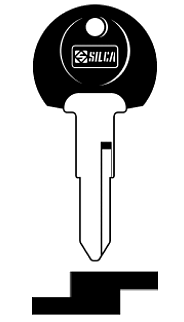 Afbeelding van Silca Autosleutel plastic kop brass NE76AP