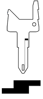 Afbeelding van Silca Autosleutel plastic kop staal NE72-I