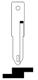 Afbeelding van Silca Autosleutel z/plastic kop staal NE73-AI