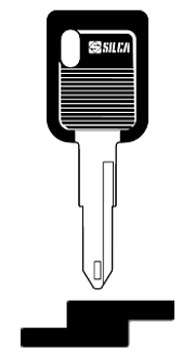 Afbeelding van Silca Autosleutel plastic kop staal NE73DP