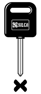 Afbeelding van Silca Autosleutel plastic kop staal NE70P