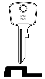 Afbeelding van Silca Autosleutel z/plastic kop staal NE7