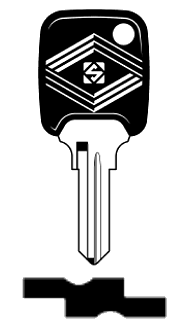 Afbeelding van Silca Autosleutel plastic kop brass NE89REP