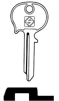 Afbeelding van Silca Autosleutel z/plastic kop staal NE9