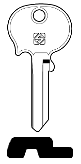 Afbeelding van Silca Autosleutel z/plastic kop staal NE9B