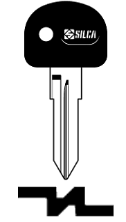 Afbeelding van Silca Autosleutel plastic kop brass GT10EP